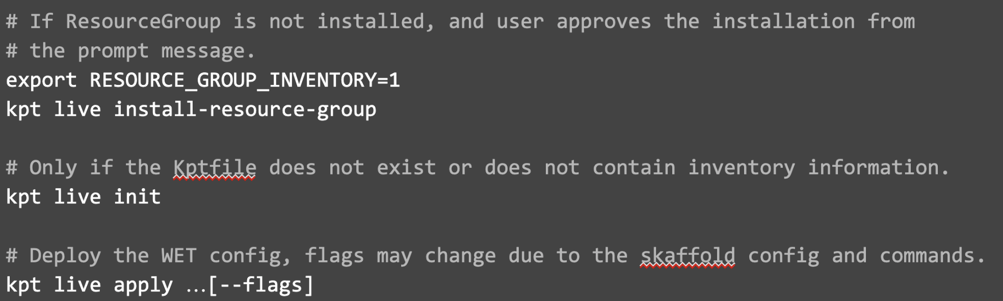deploy command